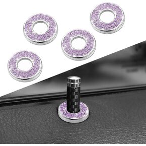 4pcs أغطية قفل الباب الداخلية للسيارة ، وملحقات سيارة بلينغ ، وشارات السيارات الكريستالية للنساء ، وأحجار الراين ، زخارف الترباس ، تتوافق مع B-E-N-Z A/B/C/D/E in Kuwait
