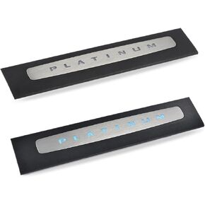 LED Door Sill Plate Set Compatible with Ford F250 F350 F450 F550 Super Duty Crew Cab Only 2017-2022