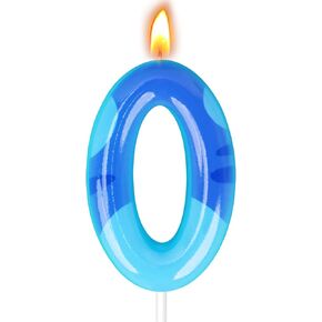 Cartoon Blue Birthday Candle, Number Candles for Cake Topper, Birthday Decoration, Cartoon Party Supplies (Blue, Number 9)