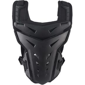Chest Protector Motorcycle Vest Shockproof Breathable Chest Back for Riding Outdoor Sports (Black)