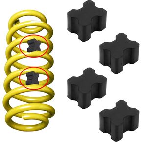4PCS Car Coil Spring Spacers, Heavy Duty Rubber Coil Spring Booster Kit，Coil Spacers for 1" to 1.5" Coil Spring Lift，Automotive Accessories Body Lift Rubber Blocks Universal for Most Cars