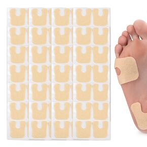 24 Pieces Callus Pads for Bottom of Foot, Adhesive Horseshoe Callus Cushions for Feet