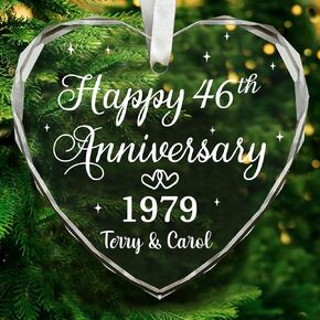 Bsquiele Happy 40th Anniversary Ornament 2025-40th Wedder - 40th Anniversary Day Gift Idea for Beain - Christmas ، HIMERISS HOME FOR FIRCH