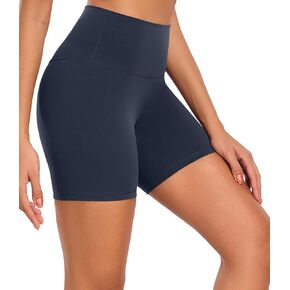 شورتات راكب الدراجة النارية للسيدات في Wirarpa شورتات ناعمة عالية الخصر أثناء تشغيل اليوغا شورت دنة 6 بوصات