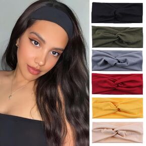 Kachanaa 8 Pack Wide Non -Slip Boho Women's Head - Head Class African Torther مثالية لليوغا ، والتمرينات ، والتشغيل - التصميم غير القابل للنساء للنساء