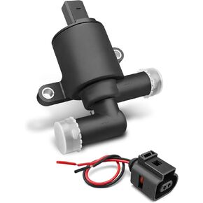 HVAC Heater Control Solenoid Valve with Connector Fits for Audi A3 A4 A5 A6 A7 Q5 Q7 Q8 VW Golf Jetta Passat 2009-2021 Replaces 4H0-121-671-D 1J0973702
