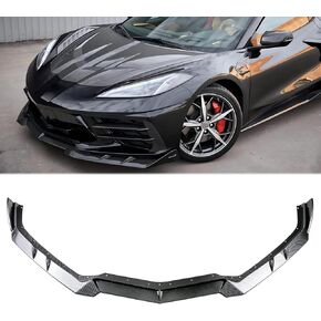 ألياف الكربون الأمامية الوفير الأمامية متوافقة مع Corvette C8 2020-2025 ، مجموعة جسم واقي الخائن الأمامي