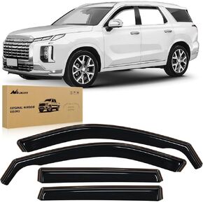 Nilight Vatter Window Fonsors لـ Hyundai Palisade 2021 2022 2023 2024 ، حراس المطر في القناة ، انحراف النافذة الأصلي-4pcs