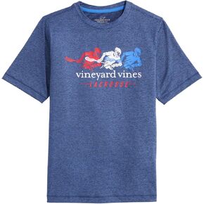 vineyard vines Boys Short-Sleeve Lacrosse Player Harbor Performance Tee
