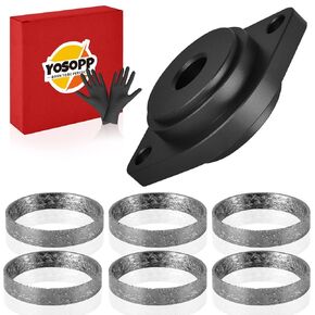 Harley Exhaust Gasket Seal Tool and Tapered Gasket - Fits 1984-2023 Models 6pcs (Black)