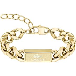 مجموعة Lacoste Backhand - سوار سلسلة للرجال - المجوهرات الفولاذ المقاوم للصدأ - شريط قابل للتعديل - التصميم الحديث ، ملحق الموضة - هدية له