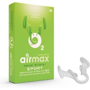 Airmax Sport Nasal Morting - أجهزة التنفس من أجل العمل - أساسيات العطلات - اللياقة البدنية ، الجري ، بيلاتيس - معدات الصالة الرياضية - شفافة - حزمة واحدة