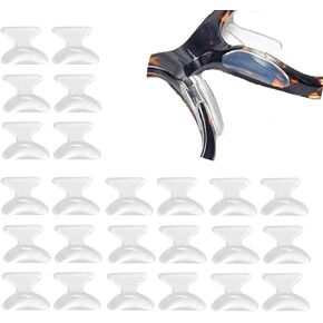 Anti-Slip Nose Pads Silicone Butterfly Shape - 13 Pairs Soft Non-Slip Adhesive Nose Pads for Reading Glasses Sunglasses Spectacles - Super Sticky Backing （1.8mm White）