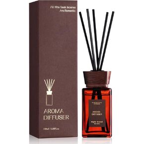مجموعة ناشر القصب ، 5.2 Fl Oz خشب الصندل ، ناشر القصب مع العصي ، ناشرات القصب لديكور حمام غرفة نوم المنزل ، هدية الناشر المعطرة للعطر المنزلي