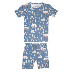 Copper Pearl Two Piece Short Sleeve Toddler Pajamas PJ Sets for Boys and Girls - Adorable Pattern Summer Pajamas Shorts to Keep Cool While Sleeping, Size 12 Months to 5T - Bridger