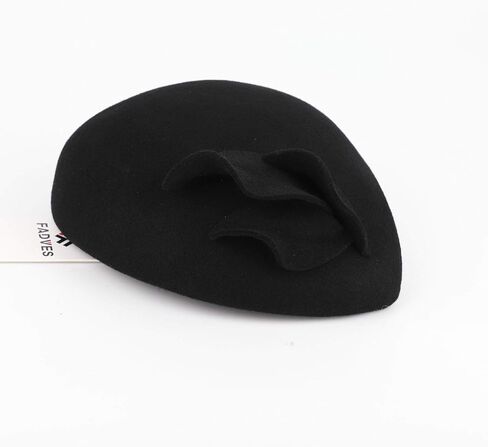Vintage Women's Fascinators Wool Felt Pillbox Hat Ladies Hats for Church Derby Party Wedding Teardrop Hat Flower Fedoras in Saudi Arabia