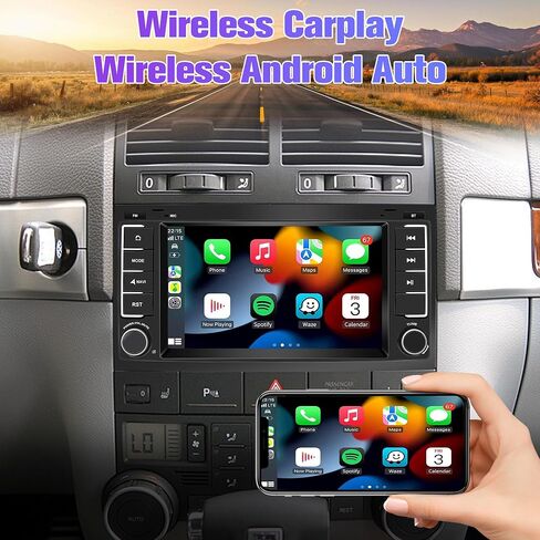 7 inch Car Stereo for VW Volkswagen Skoda Seat Blu-ray HD Touchscreen Car GPS Navigation with Wireless CarPlay & Android Auto, Octa Core 4GB RAM 64GB ROM in Kuwait
