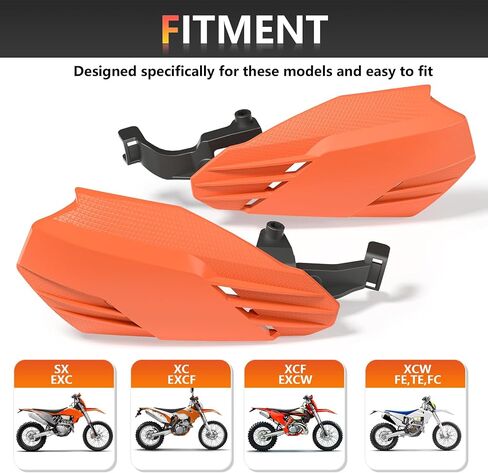 Motorcycle Handguards 7/8" and 1 1/8" Hand Guard Universal for EXC EXCF SX SXF SXS MXC MX XC XCW XCF XCFW Dirt Pit Bike ATV Enduro Motocross Orange in Saudi Arabia