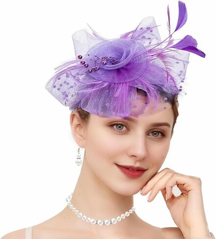 5Pcs Fascinators Hats for Women Tea Party Hat with Headband 1920s Fascinator Hat for Women Christmas Weddings Funerals in Saudi Arabia