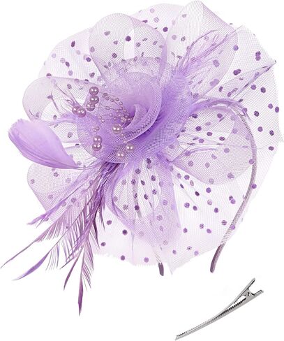 5Pcs Fascinators Hats for Women Tea Party Hat with Headband 1920s Fascinator Hat for Women Christmas Weddings Funerals in Saudi Arabia