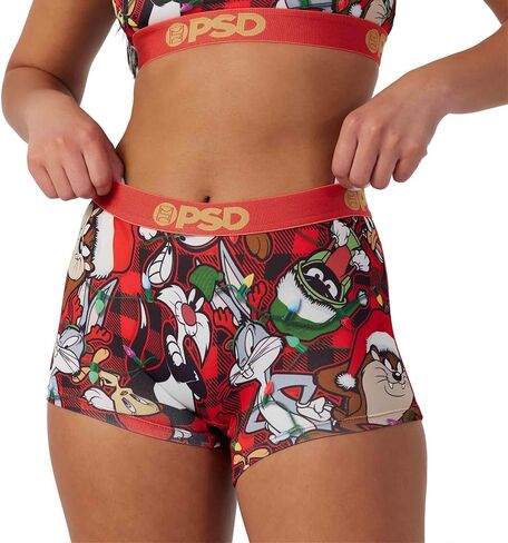 PSD Women's Looney Tunes Boy Shorts - Full Coverage Women's Underwear - Comfortable Stretch Panties for Women in Saudi Arabia