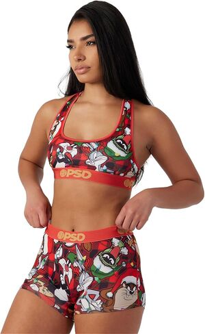 PSD Women's Looney Tunes Boy Shorts - Full Coverage Women's Underwear - Comfortable Stretch Panties for Women in Saudi Arabia