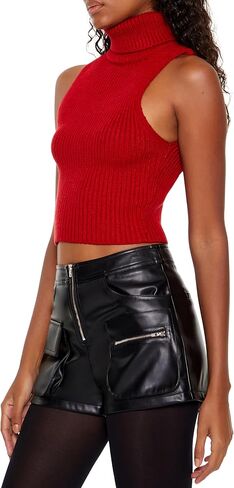 Forever 21 Women's Turtleneck Sweater-Knit Tank Top in Saudi Arabia