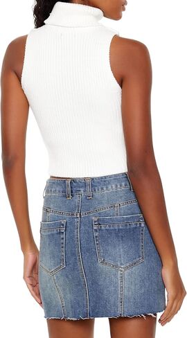 Forever 21 Women's Turtleneck Sweater-Knit Tank Top in Saudi Arabia