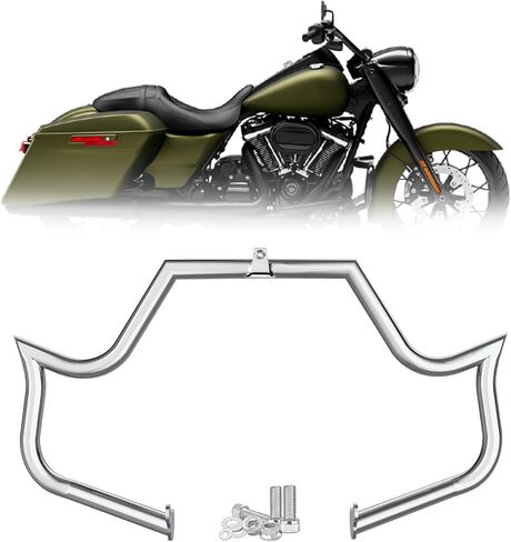 Chrome Engine Guard Crash Bar Highway Bar for Harley Davidson Touring Road Glide Road King Street Glide Electra Glide CVO and Trike Models 2009-2023 in Kuwait