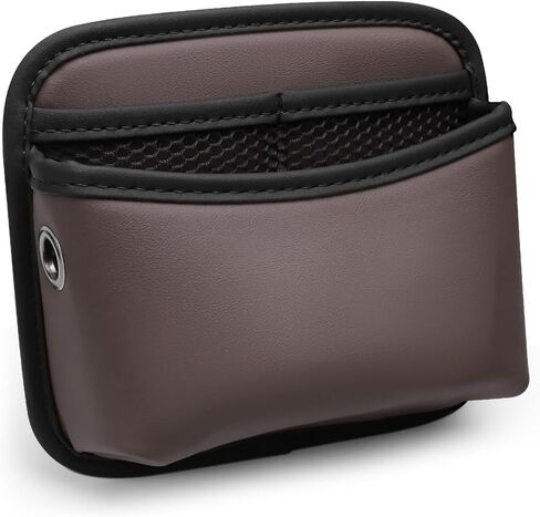 Car Side Pocket Organizer, Small Leather Pocket Pouch for Auto Seat, Door, Window, Console, Vehicle Mini Storage Bag for Card Cell Phone Sunglasses, Universal Car Accessories (Black) in Kuwait