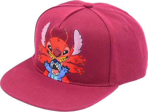 قبعة بيسبول ستيتش بتصميم وجه ملاك بحافة مسطحة قابلة للتعديل مع اذنين ثلاثية الابعاد من ديزني، متعددة الالوان، مقاس واحد in Kuwait