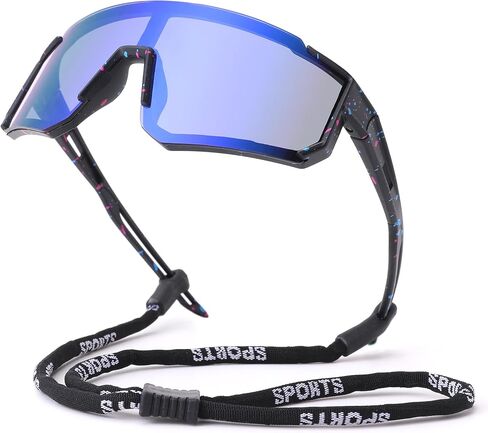 LIU·WEN Youth Baseball Sunglasses With Strap for Boys Girls Age 4-12 - Lightweight Cycling Kids Sports Sun glasses in Saudi Arabia
