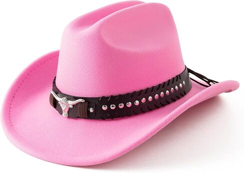 قبعة رعاة البقر من جاستور كيدز وسترن رعاة البقر للبنات مع فتيان مع حزام مشبك برشام in Kuwait