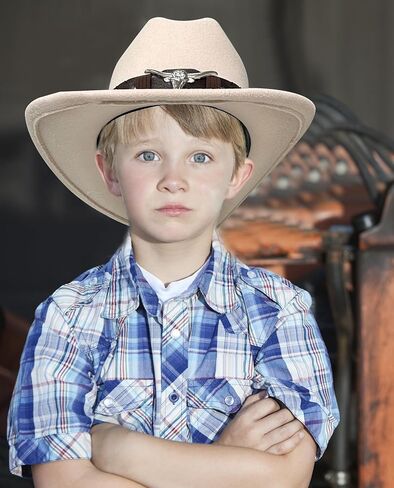 قبعة رعاة البقر من جاستور كيدز وسترن رعاة البقر للبنات مع فتيان مع حزام مشبك برشام in Kuwait