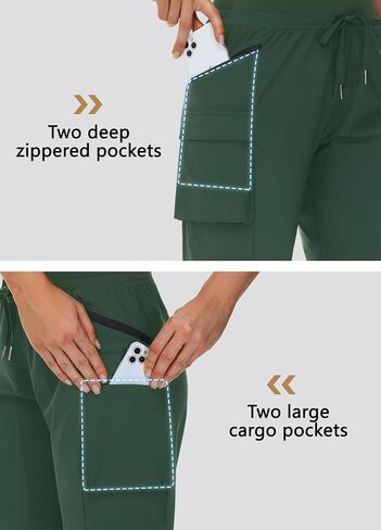 Women's Bermuda Hiking Cargo Shorts - 9" Knee Length Long Short for Summer Outdoor Travel Quick Dry Zipper Pocket UPF50 in Kuwait