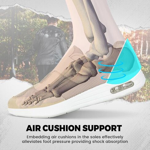 Men's Wide Diabetic Shoes with Air Cushion | Relax Series, Comfort for Swollen Feet, Bunions, Edema |Size 7-13 Wide in Saudi Arabia
