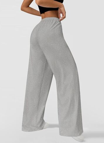 Okiwam Women's Wide Leg Sweatpants Summer 2025 Fall High Waisted Lounge Pants Drawstring Workout Joggers with Pockets in Kuwait