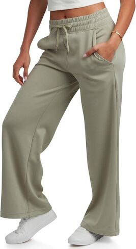 Spyder Women's Wide Leg Pants - Cozy Harmony Soft Scuba Double Knit Casual Sweatpants with Drawstring Waistband (Sizes: S-XL) in Saudi Arabia