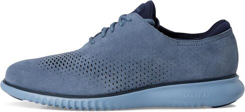 حذاء Cole Haan الرجالي 2.Zerogrand Laser Wing Tip Oxford مبطن بدون كعب، الجزء العلوي من جلد نوبوك بلون الكمأة/العاجي، 10.5 in Kuwait