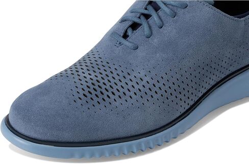 حذاء Cole Haan الرجالي 2.Zerogrand Laser Wing Tip Oxford مبطن بدون كعب، الجزء العلوي من جلد نوبوك بلون الكمأة/العاجي، 10.5 in Kuwait