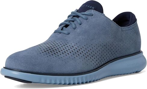 حذاء Cole Haan الرجالي 2.Zerogrand Laser Wing Tip Oxford مبطن بدون كعب، الجزء العلوي من جلد نوبوك بلون الكمأة/العاجي، 10.5 in Kuwait