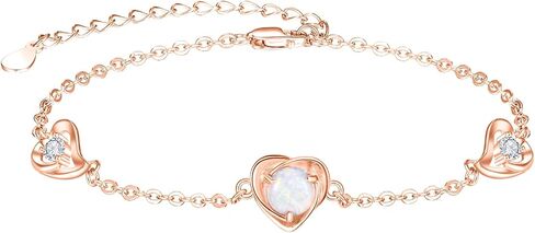Dreamboat Opal Star Bracelet 925 Sterling Silver October Birthstone Bracelets Fire Opal Jewelry Birhday Party Gifts for Girls Women in Saudi Arabia