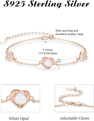 Dreamboat Opal Star Bracelet 925 Sterling Silver October Birthstone Bracelets Fire Opal Jewelry Birhday Party Gifts for Girls Women in Saudi Arabia