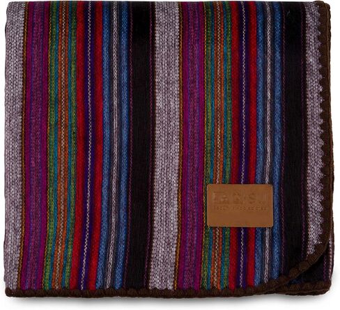 QISU Alpaca Wool Blanket Throw | Large, Beautiful, Warm, Variegated | 85 x 65 inches | Ultra-Soft, Hypoallergenic and Breathable | Non-Itchy or Scratchy (Purple Earth Variegated) in Saudi Arabia