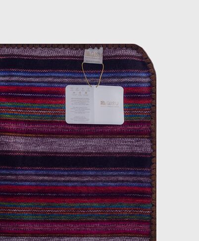 QISU Alpaca Wool Blanket Throw | Large, Beautiful, Warm, Variegated | 85 x 65 inches | Ultra-Soft, Hypoallergenic and Breathable | Non-Itchy or Scratchy (Purple Earth Variegated) in Saudi Arabia