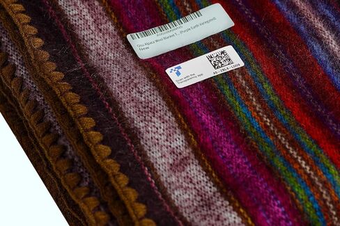 QISU Alpaca Wool Blanket Throw | Large, Beautiful, Warm, Variegated | 85 x 65 inches | Ultra-Soft, Hypoallergenic and Breathable | Non-Itchy or Scratchy (Purple Earth Variegated) in Saudi Arabia