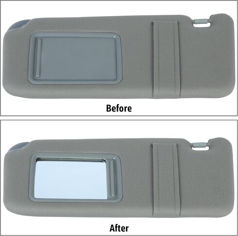 KUAFU Pair Sun Visor Set Compatible with 2007 2008 2009 2010 2011 Toyota Camry Without Sunroof Gray Replacement for 74320-06780-B0 74320-33B81-B0 74310-06750-B0 Driver and Passenger Side in Saudi Arabia