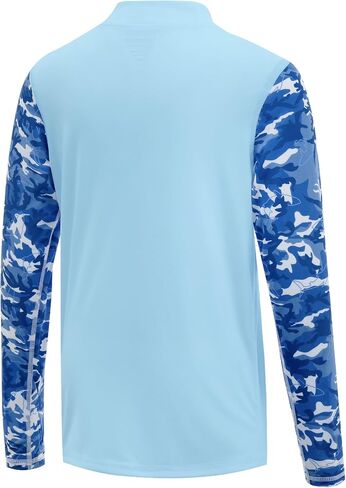 UPF 50+ Boys Rash Guard Long Sleeve Thumb Hole UV Sun Protection Swim Shirt for Kids Quick-Dry SPF Fishing Shirts in Kuwait