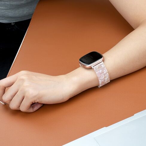 Awsmor Resin Band متوافق مع Fitbit Versa 4/Versa 3/Fitbit Sense 2/Sense Band Women ، حزام بديل للمعصم خفيفة الوزن للعكس 3/4/Sense 2 Smartwatch in Kuwait