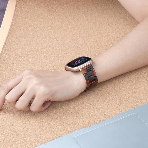 AWSMOR Resin Band Compatible with Fitbit Versa 4/Versa 3/Fitbit Sense 2/Sense Band Women, Lightweight Bracelet Wristband Replacement Strap for Versa 3/4/Sense 2 Smartwatch in Kuwait